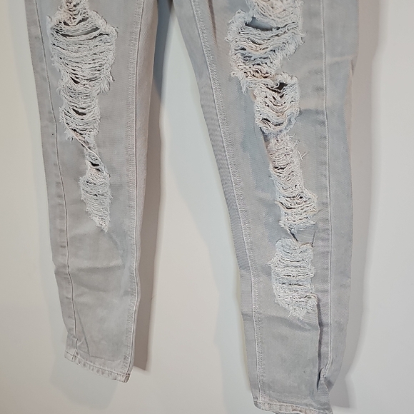 American Eagle Outfitters Gray Skinny Distressed Jeans - Picture 3 of 9